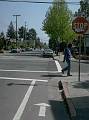 Bike lane to corner